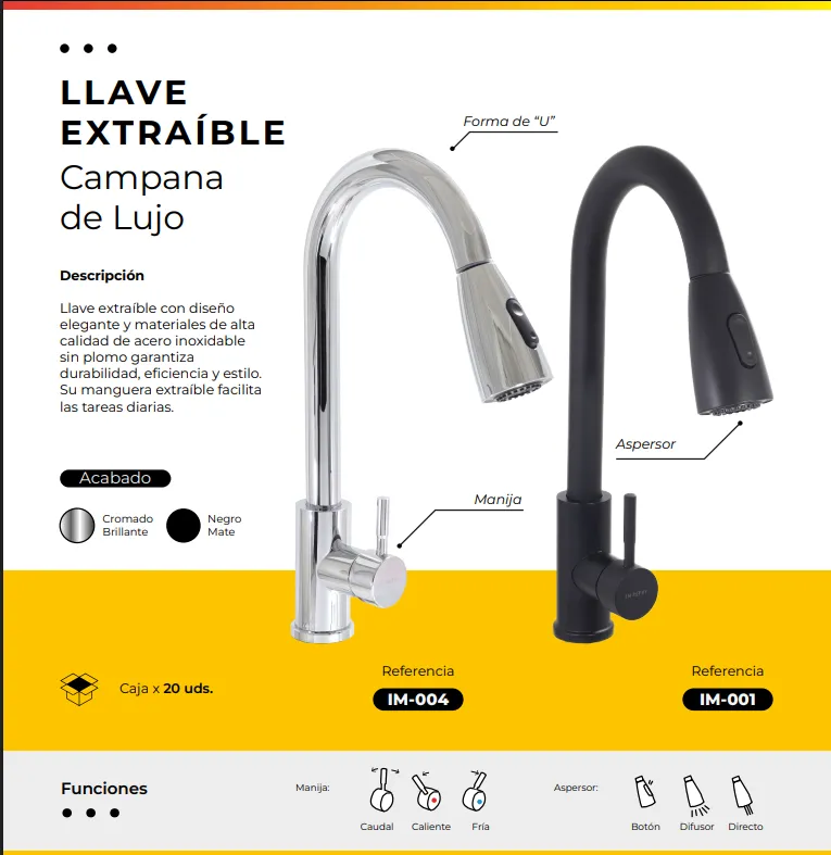 [IM-001] JG-86 LLAVE EXTRAIBLE NEGRA CAMPANA DE LUJO