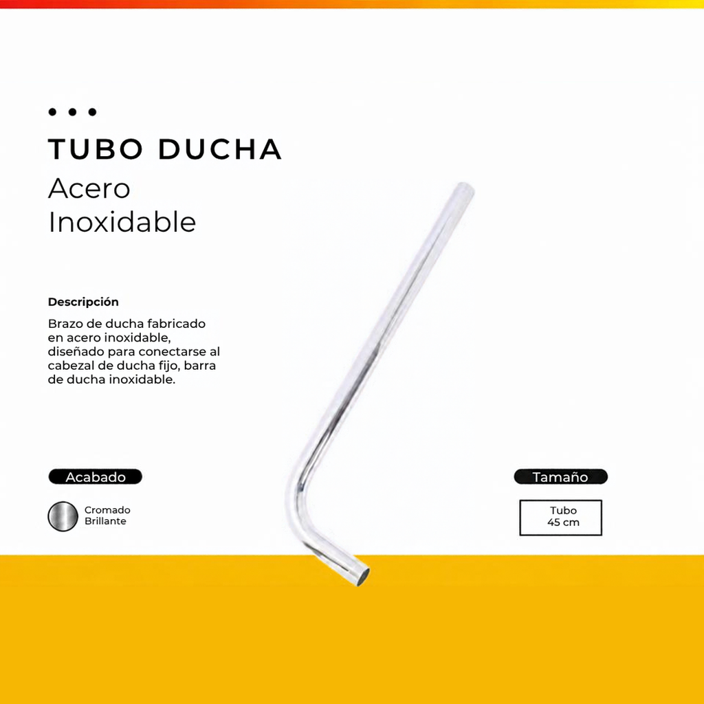 [IM-018] JG-03 TUBO DUCHA ACERO INOXIDABLE 45CM