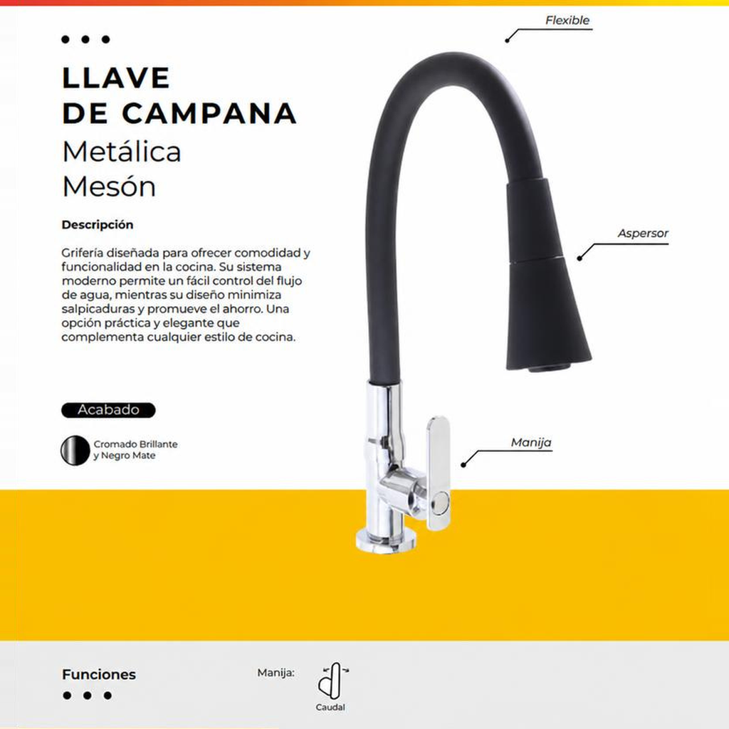 [IM-024] JGA39 LLAVE NEGRA CAMPANA METALICA MESON