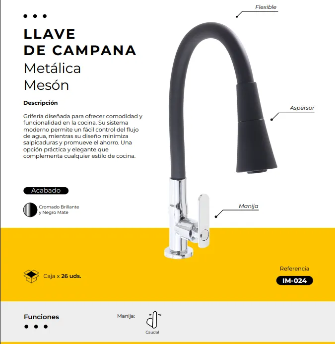[IM-024] JGA39 LLAVE NEGRA CAMPANA METALICA MESON
