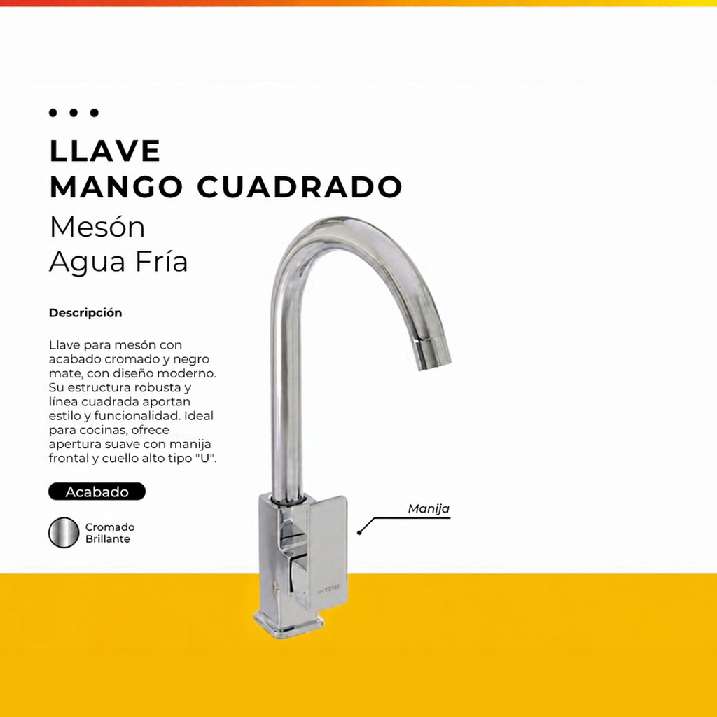 [IM-061] JGA-45C LLAVE AGUA FRIA MESON CROMADA