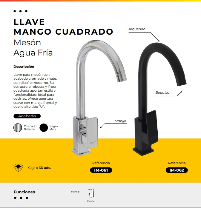 [IM-062] JGA-45N LLAVE AGUA FRIA MESON NEGRA