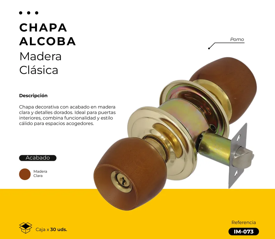 [IM-073] C-1 CHAPA ALCOBA MADERA CLARA