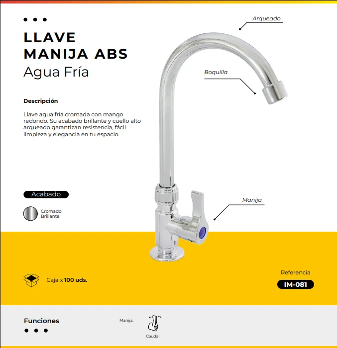 [IM-081] JG17-11 LLAVE AGUA FRIA MANIJA ABS