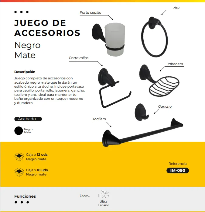 [IM-090] MPI-2 JUEGO DE ACCESORIOS NEGRA