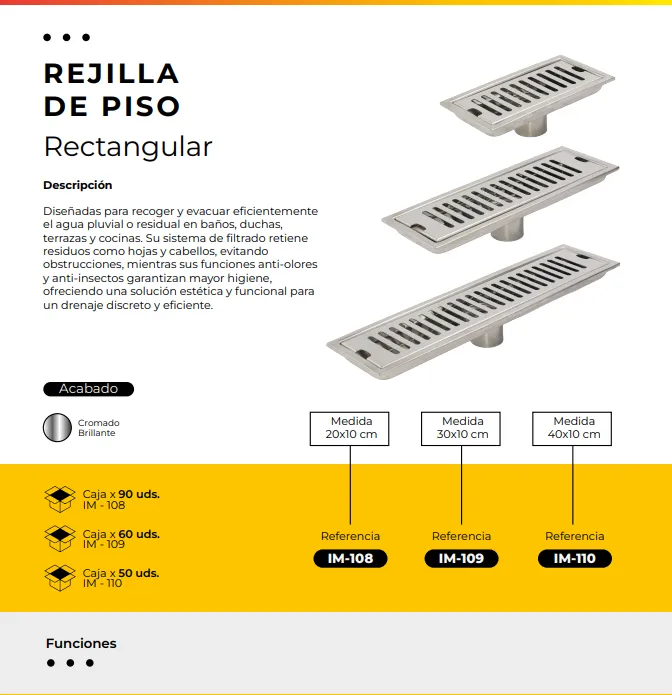 [IM-108] REJILLA PISO RECTANGULAR 20X10 (JG-20)